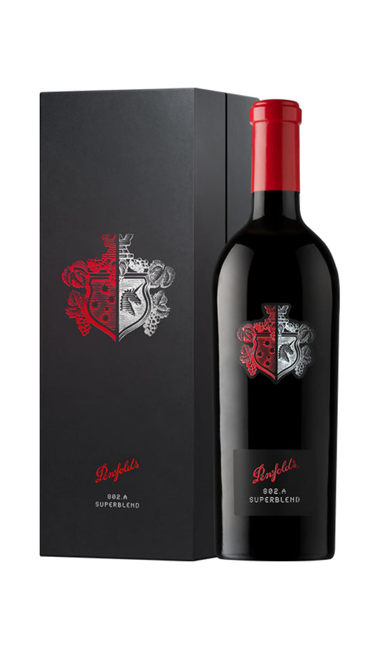 Buy Penfolds Superblend 802.A Cabernet Shiraz 2018 (Gift Boxed) available at Wine Sellers Direct's best prices.