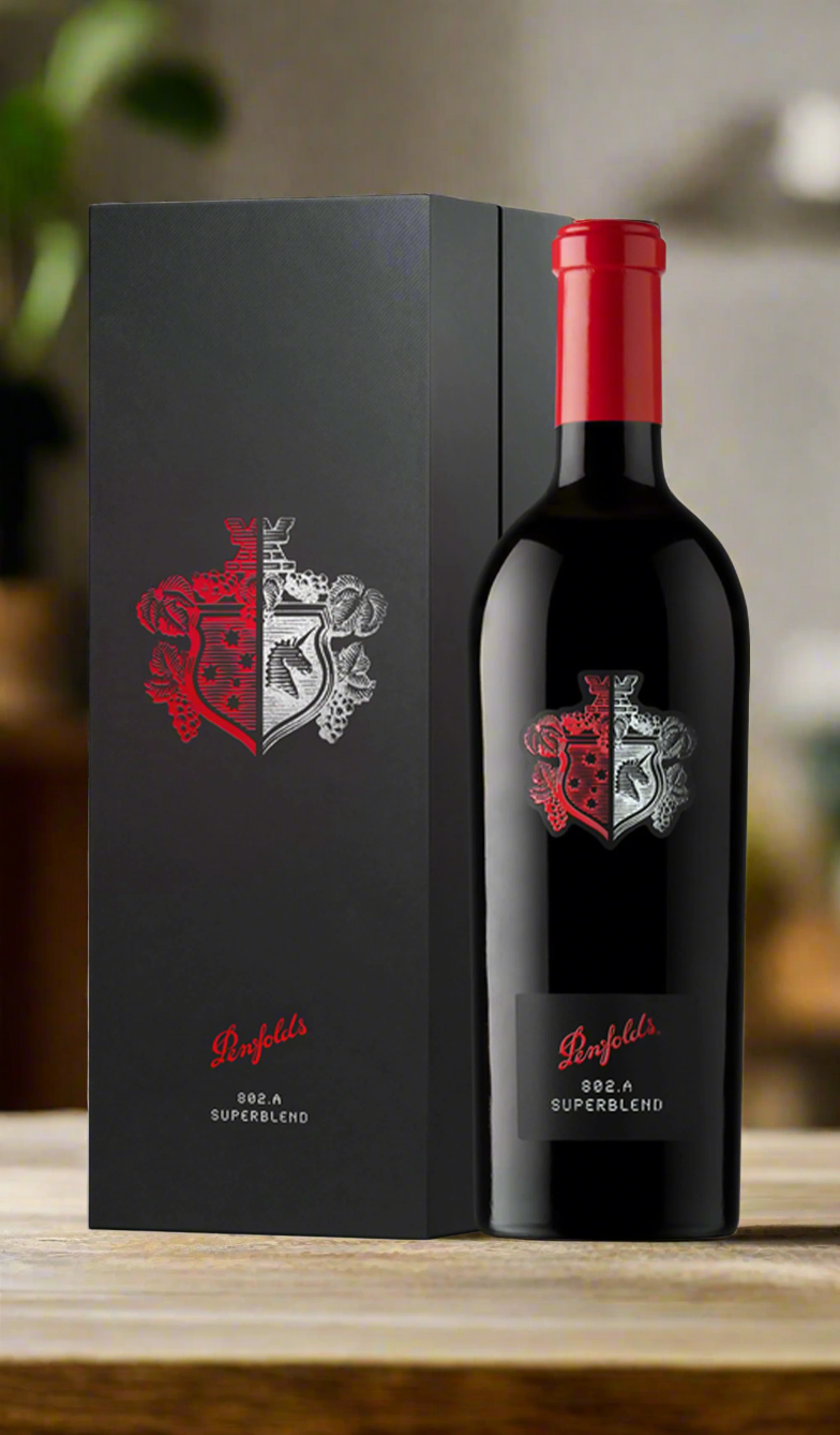 Buy Penfolds Superblend 802.A Cabernet Shiraz 2018 (Gift Boxed) available at Wine Sellers Direct's best prices.