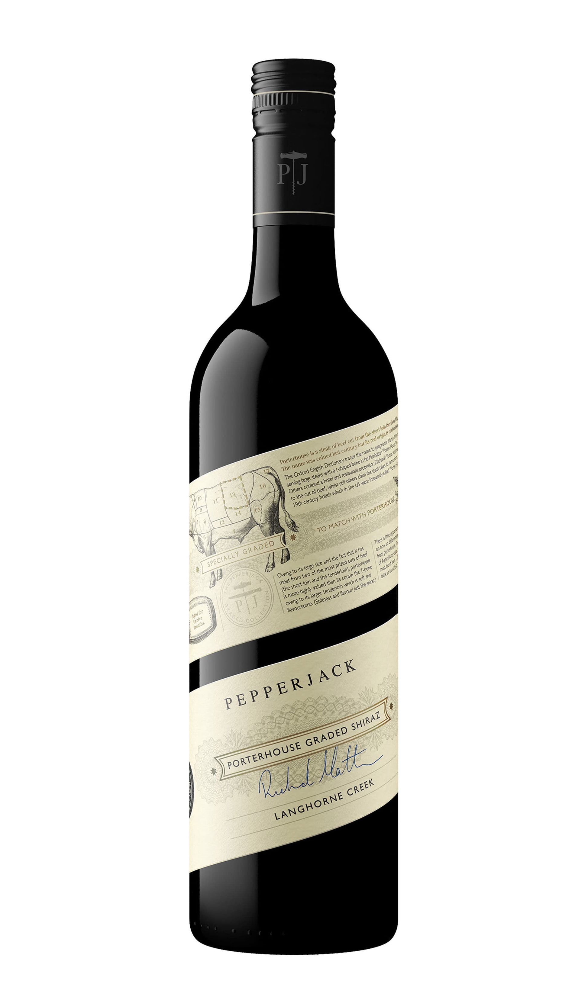 Buy Pepperjack Porterhouse Graded Collection Shiraz 2022 (Langhorne Creek) available at Wine Sellers Direct's best prices.