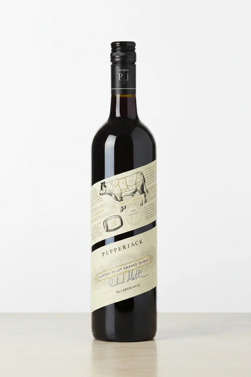 Pepperjack Scotch Fillet Graded Shiraz 2024 750ml bottle from McLaren Vale