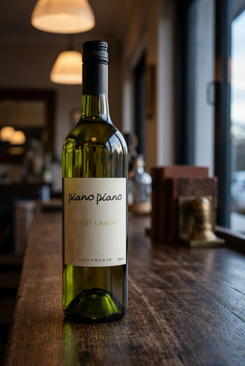 Piano Piano Pinot Grigio 2026 King Valley and Beechworth Victorian white wine bottle