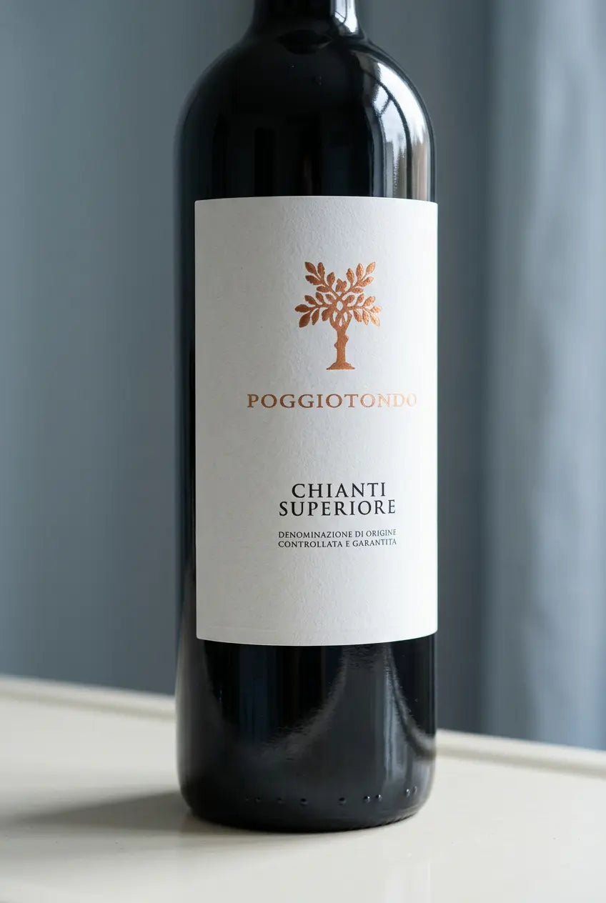 Poggiotondo Chianti Superiore Organic 2024 Tuscany Italy red wine bottle.