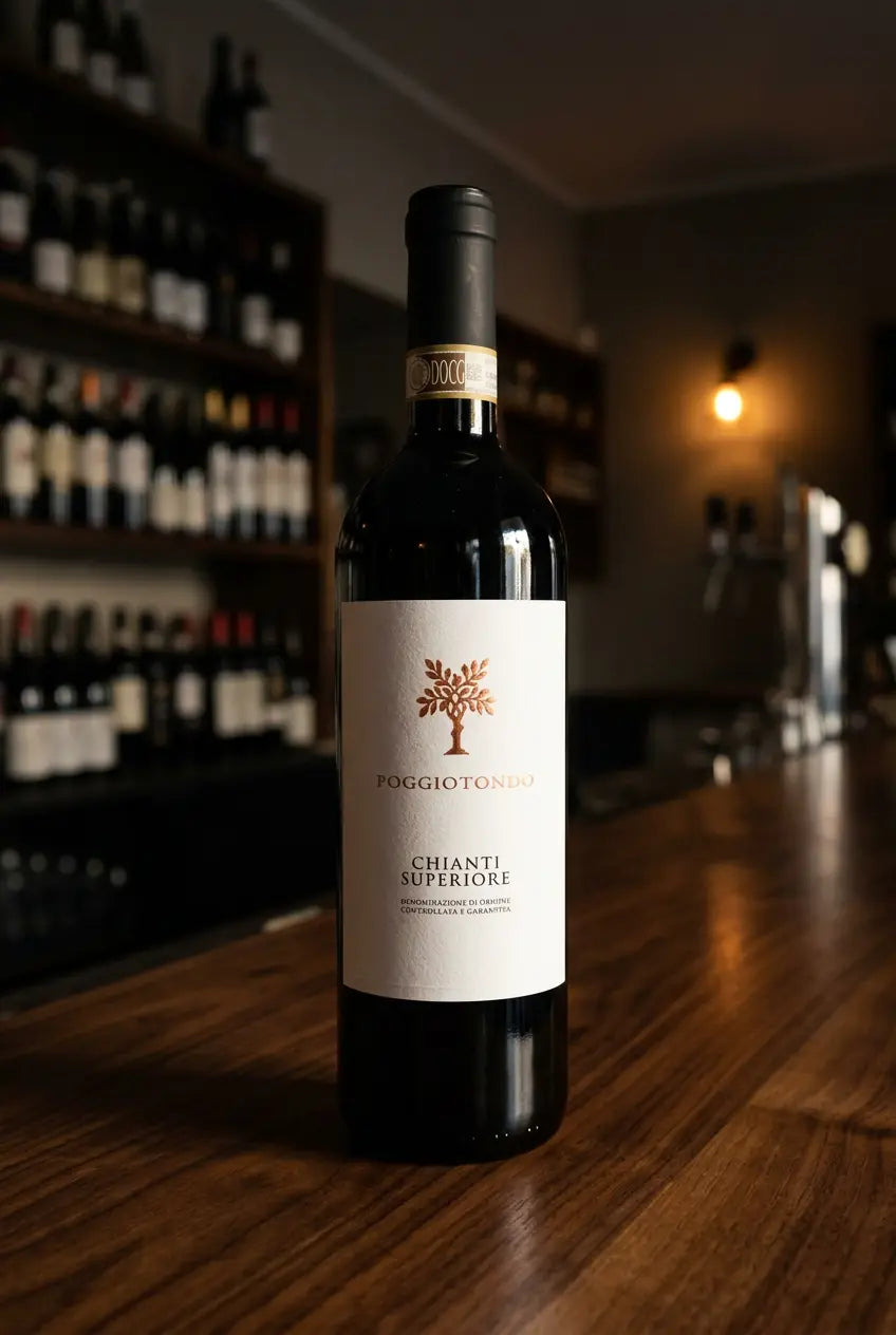 Poggiotondo Chianti Superiore Organic 2024 Tuscany Italy red wine bottle.