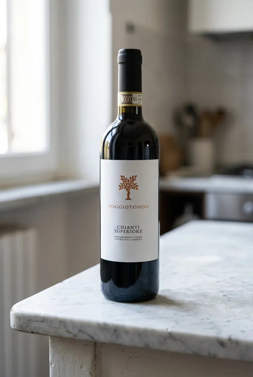 Poggiotondo Chianti Superiore Organic 2024 Tuscany Italy red wine bottle.