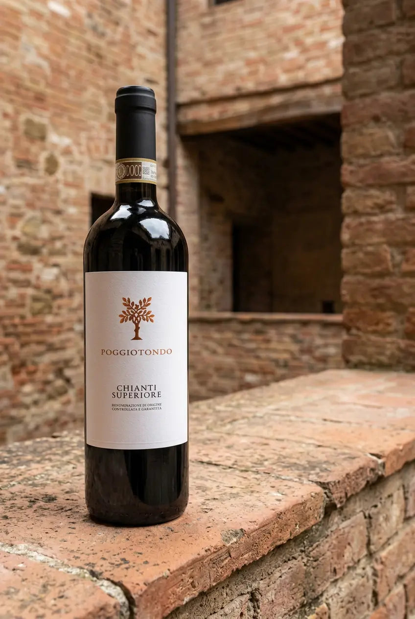 Poggiotondo Chianti Superiore Organic 2024 Tuscany Italy red wine bottle.