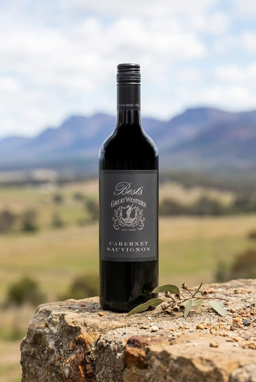Best's Great Western Cabernet Sauvignon 2022 red wine bottle from Great Western, Victoria, Australia.