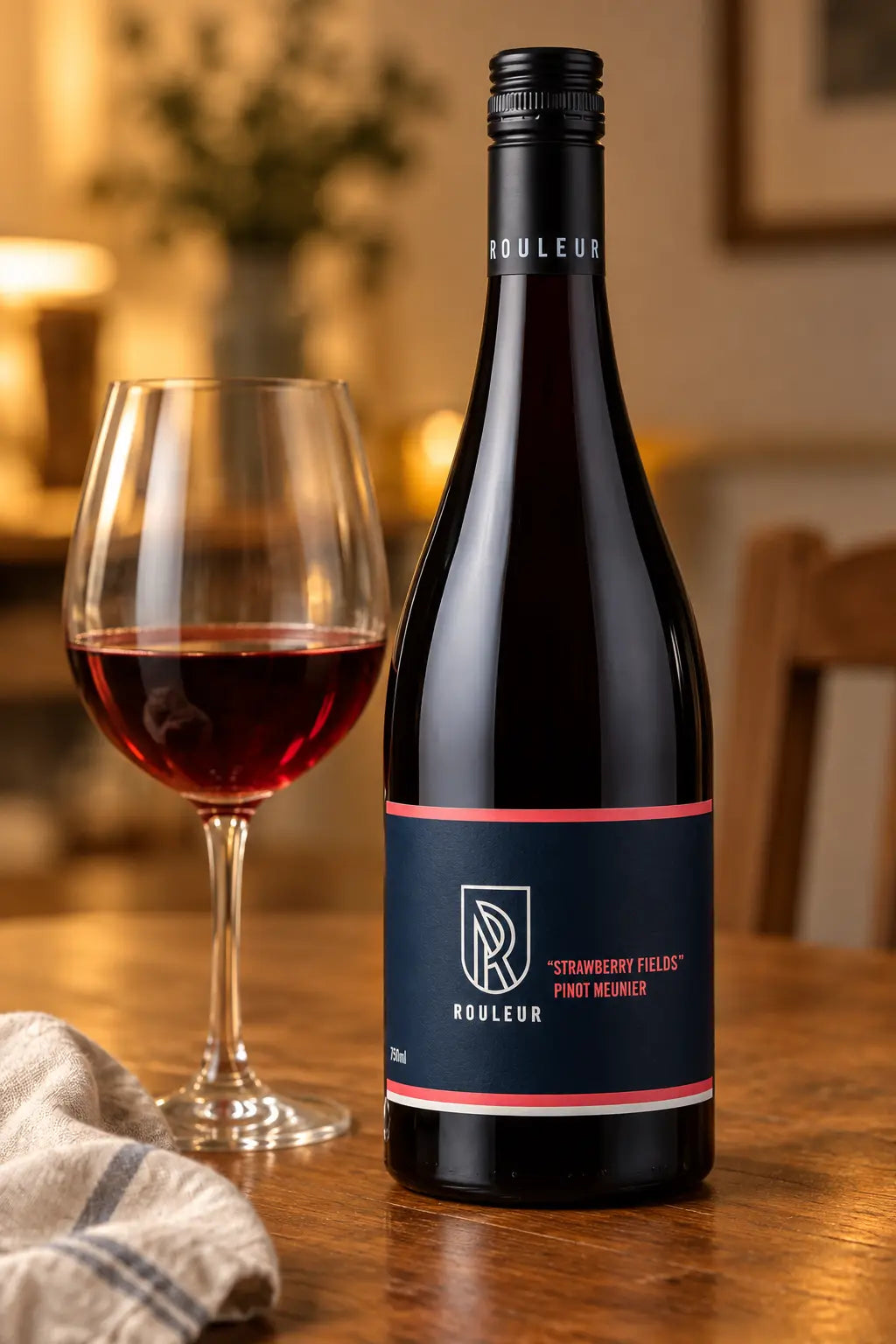 Rouleur Strawberry Fields Pinot Meunier 2025 750mL bottle of red wine from King Valley.