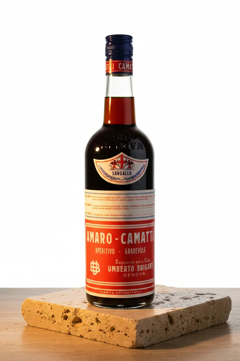 Sangallo Amaro Camatti 700mL bottle of bitters from Italy.
