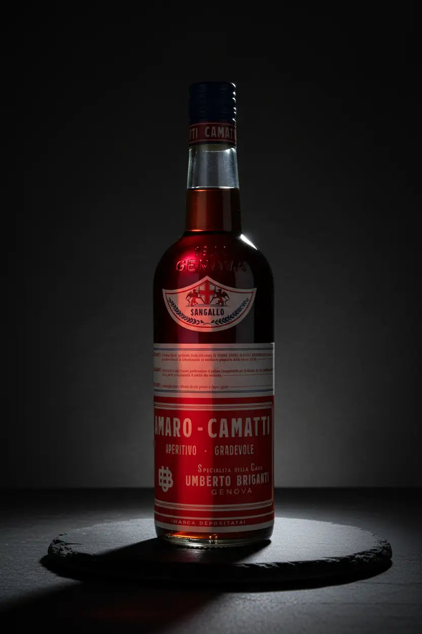 Sangallo Amaro Camatti 700mL bottle of bitters from Italy.