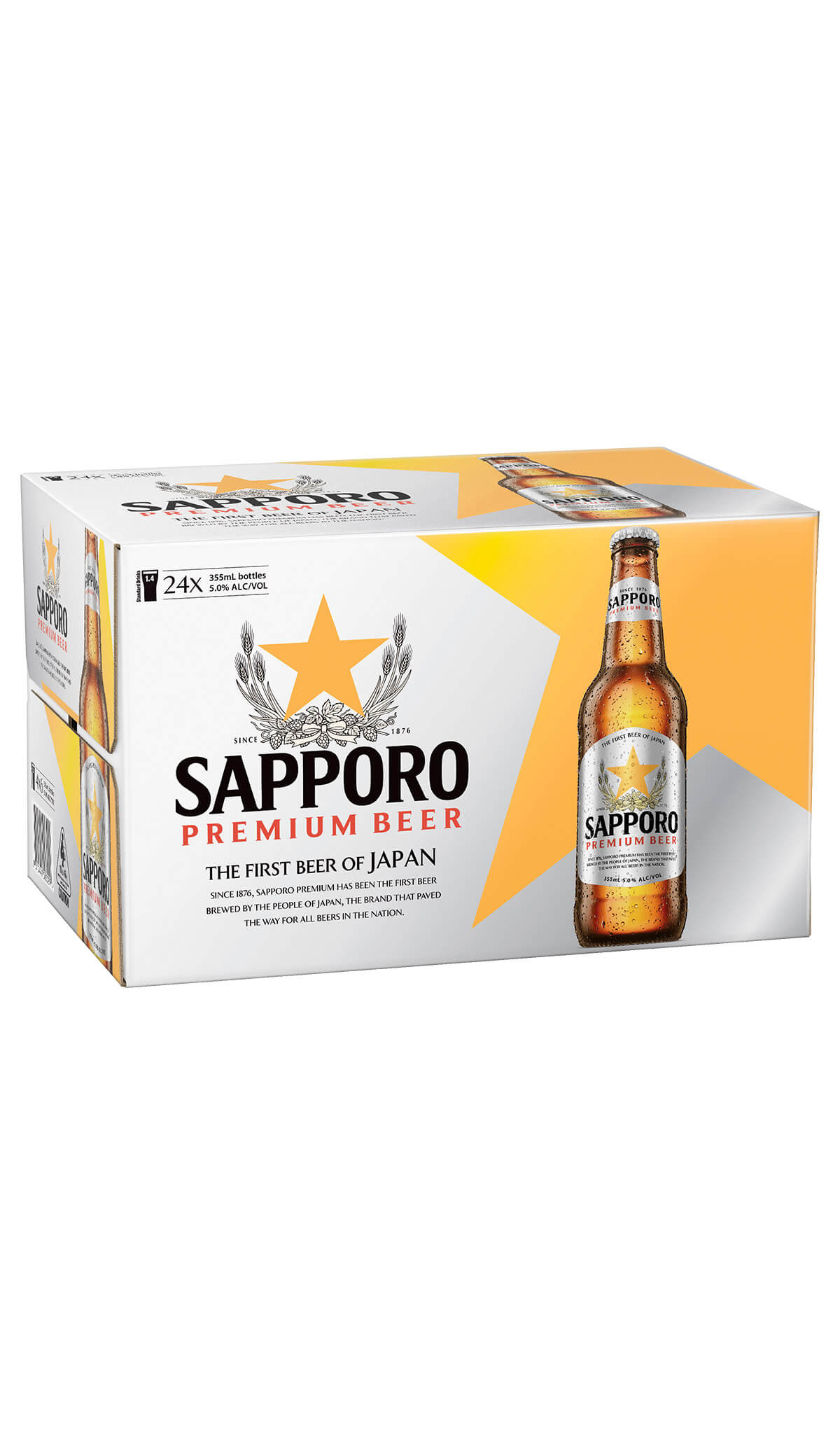 Find out more or buy Sapporo Premium Beer 24x355mL Stubbies Slab online at Wine Sellers Direct - Australia’s independent liquor specialists.