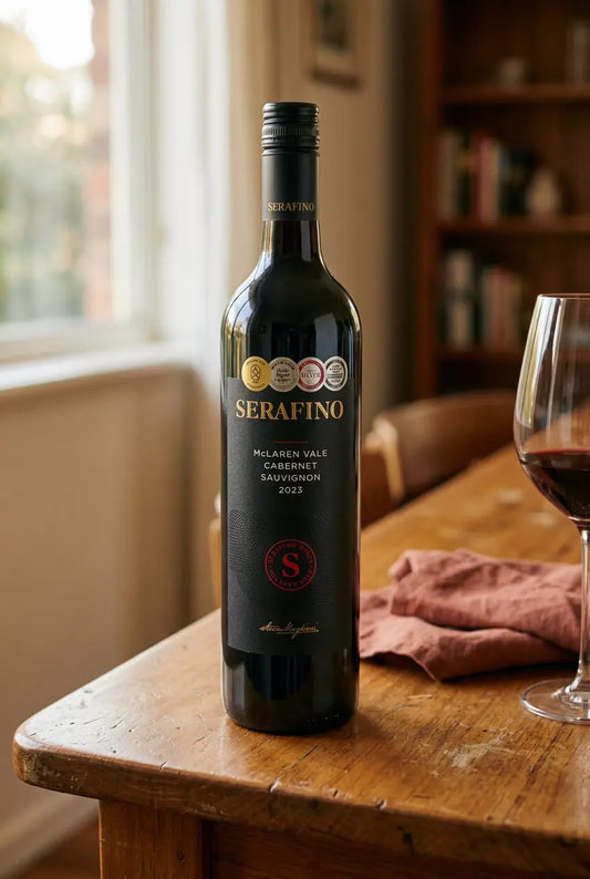 Serafino Black Label Cabernet Sauvignon 2023 McLaren Vale South Australia 750mL wine bottle