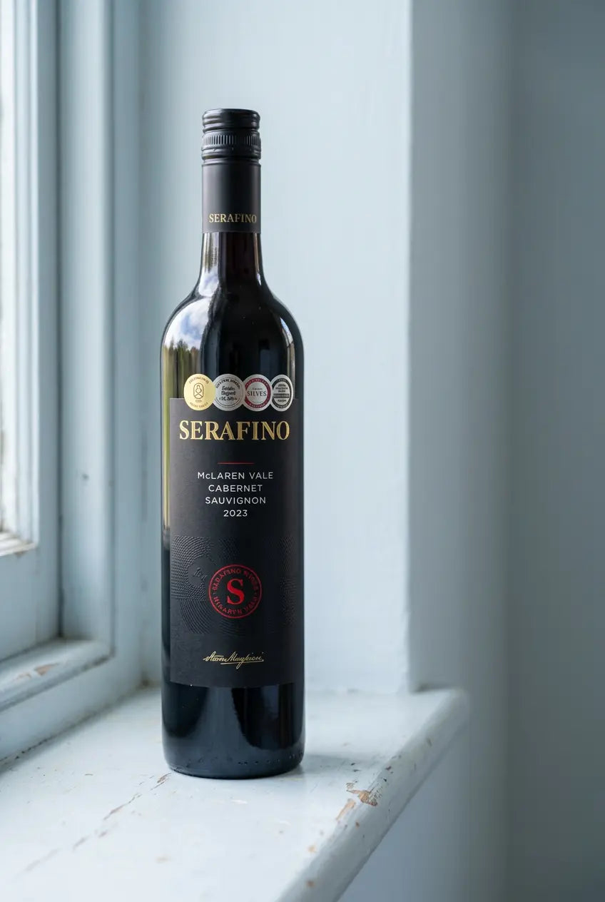 Serafino Black Label Cabernet Sauvignon 2023 McLaren Vale South Australia 750mL wine bottle