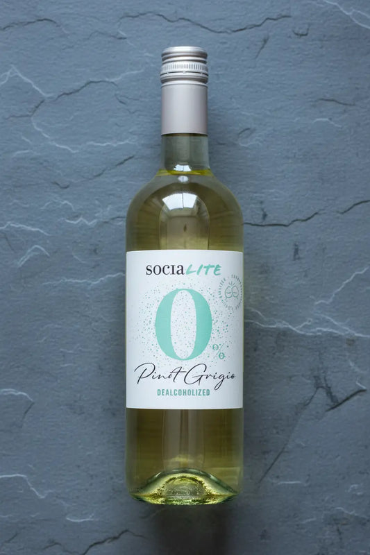 Buy SociaLite Pinot Grigio 0% Non-Alcoholic NV 750ml online at Wine Sellers Direct's best prices.