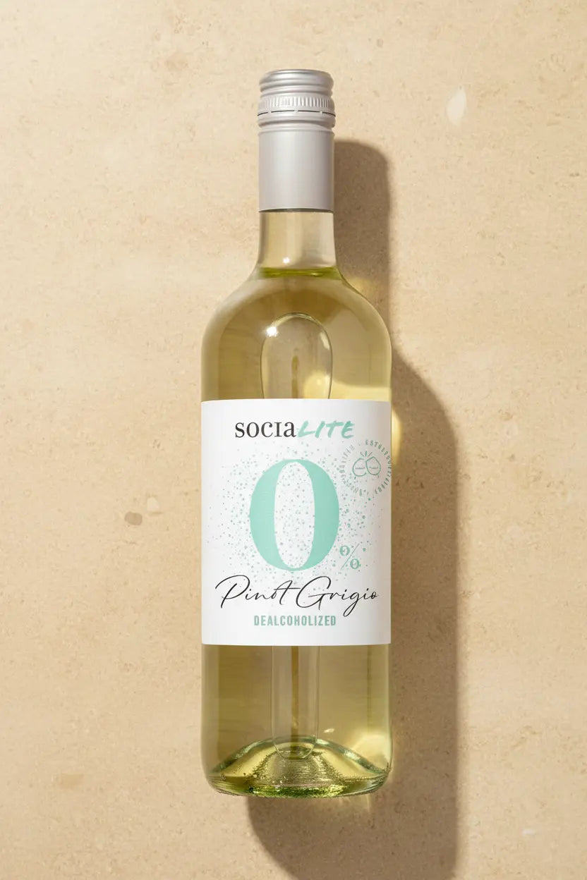 Buy SociaLite Pinot Grigio 0% Non-Alcoholic NV 750ml online at Wine Sellers Direct's best prices.