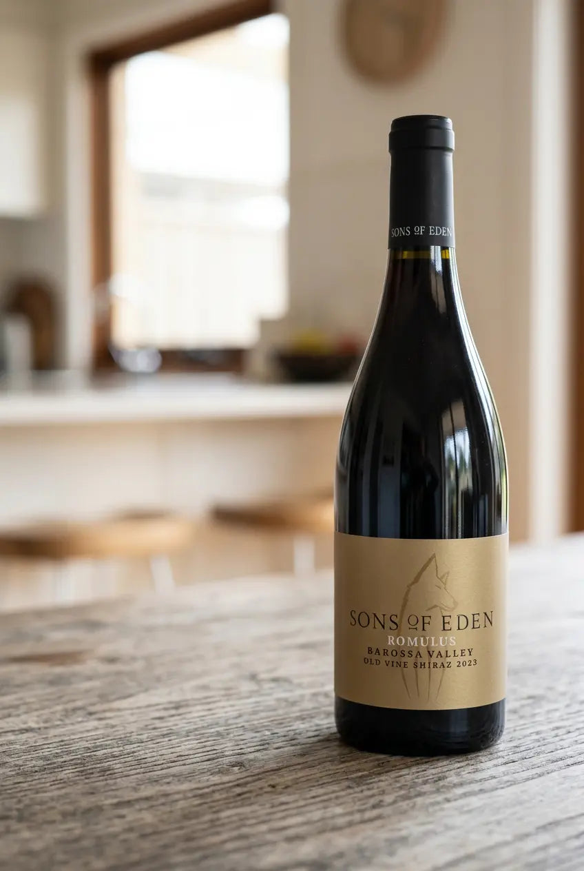 Sons of Eden Romulus Old Vine Shiraz 2023 Barossa Valley red wine bottle