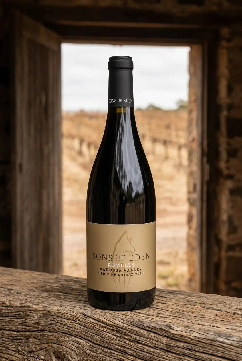 Sons of Eden Romulus Old Vine Shiraz 2023 Barossa Valley red wine bottle