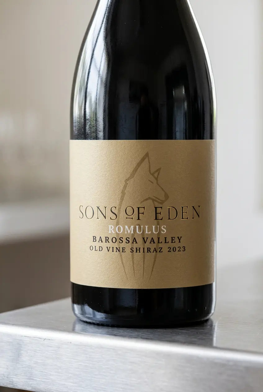 Sons of Eden Romulus Old Vine Shiraz 2023 Barossa Valley red wine bottle