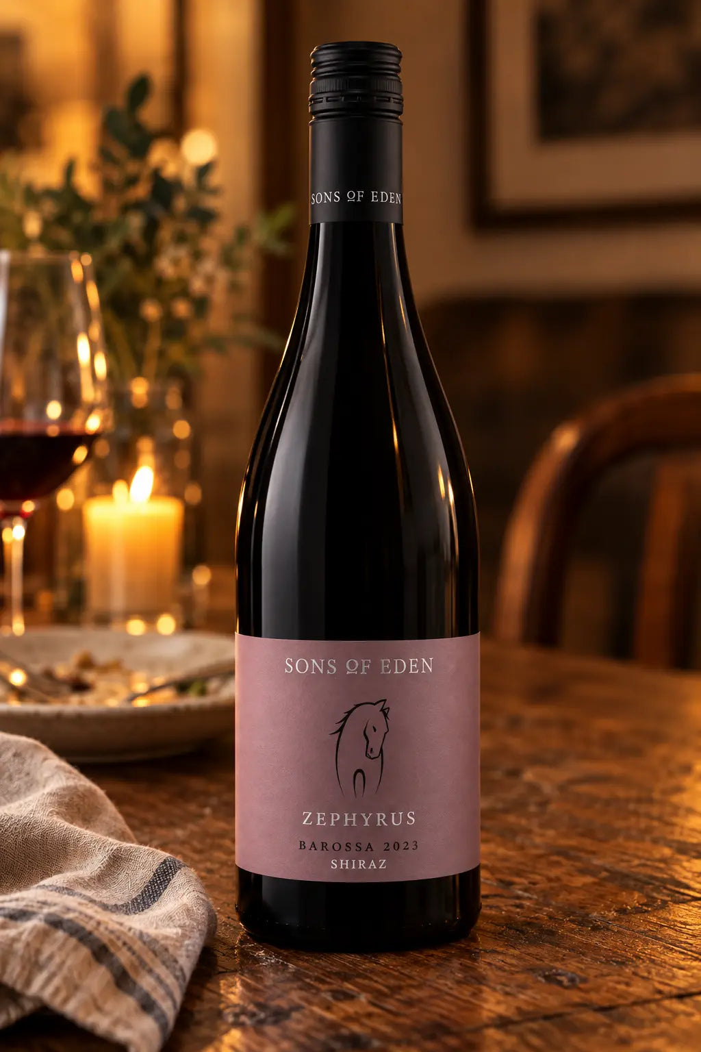 Sons of Eden Zephyrus Shiraz 2023 750mL bottle of red wine from Eden & Barossa Valley's.