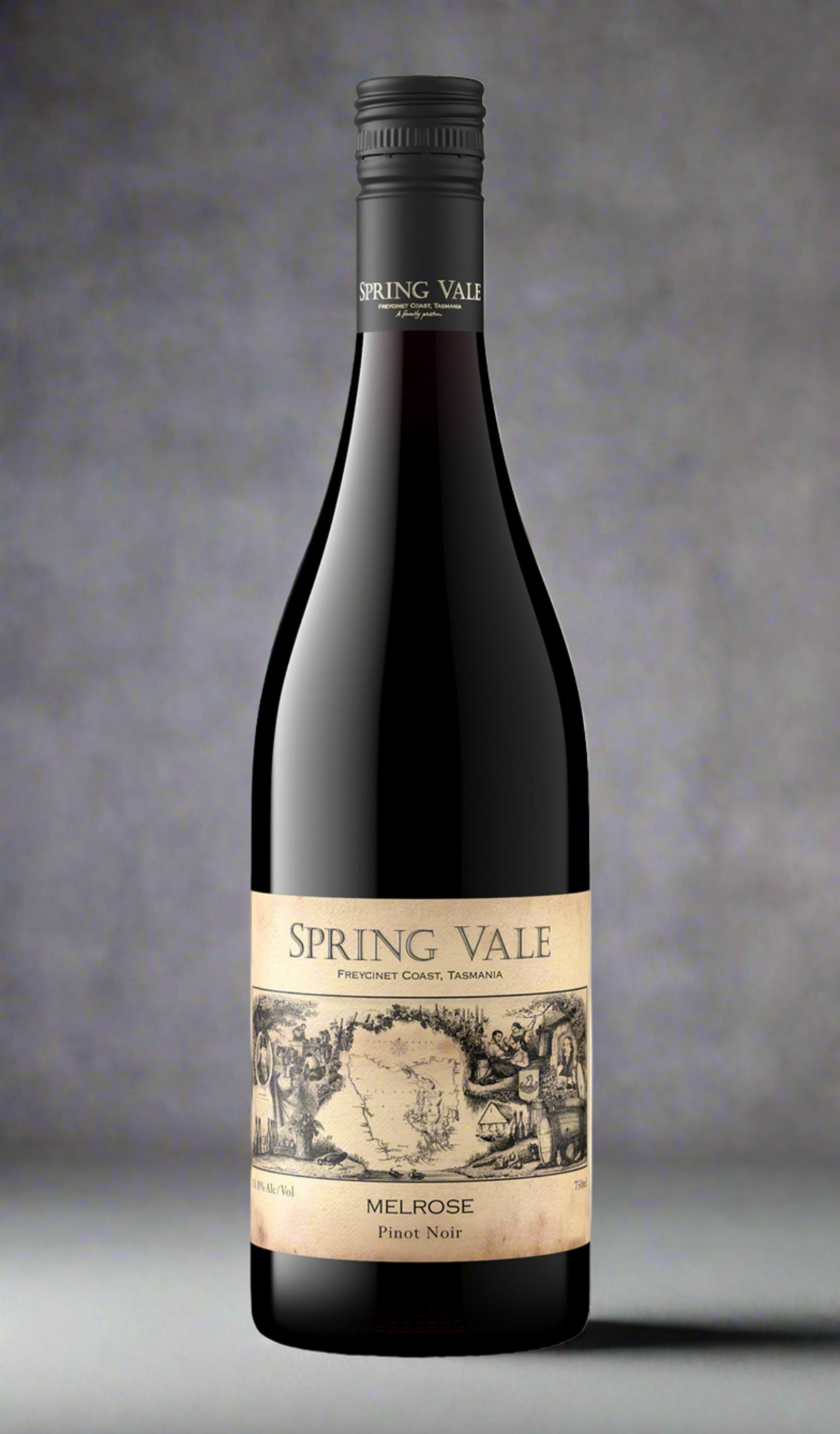 Find out more or buy Spring Vale Melrose Pinot Noir 2024 (Tasmania) online at Wine Sellers Direct - Australia’s independent liquor specialists.