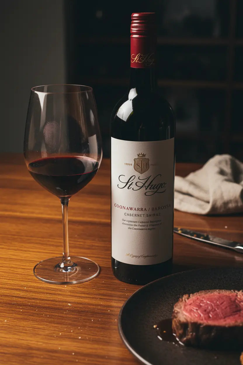 St Hugo Signature Cabernet Shiraz 2023 750ml red wine bottle from Coonawarra & Barossa