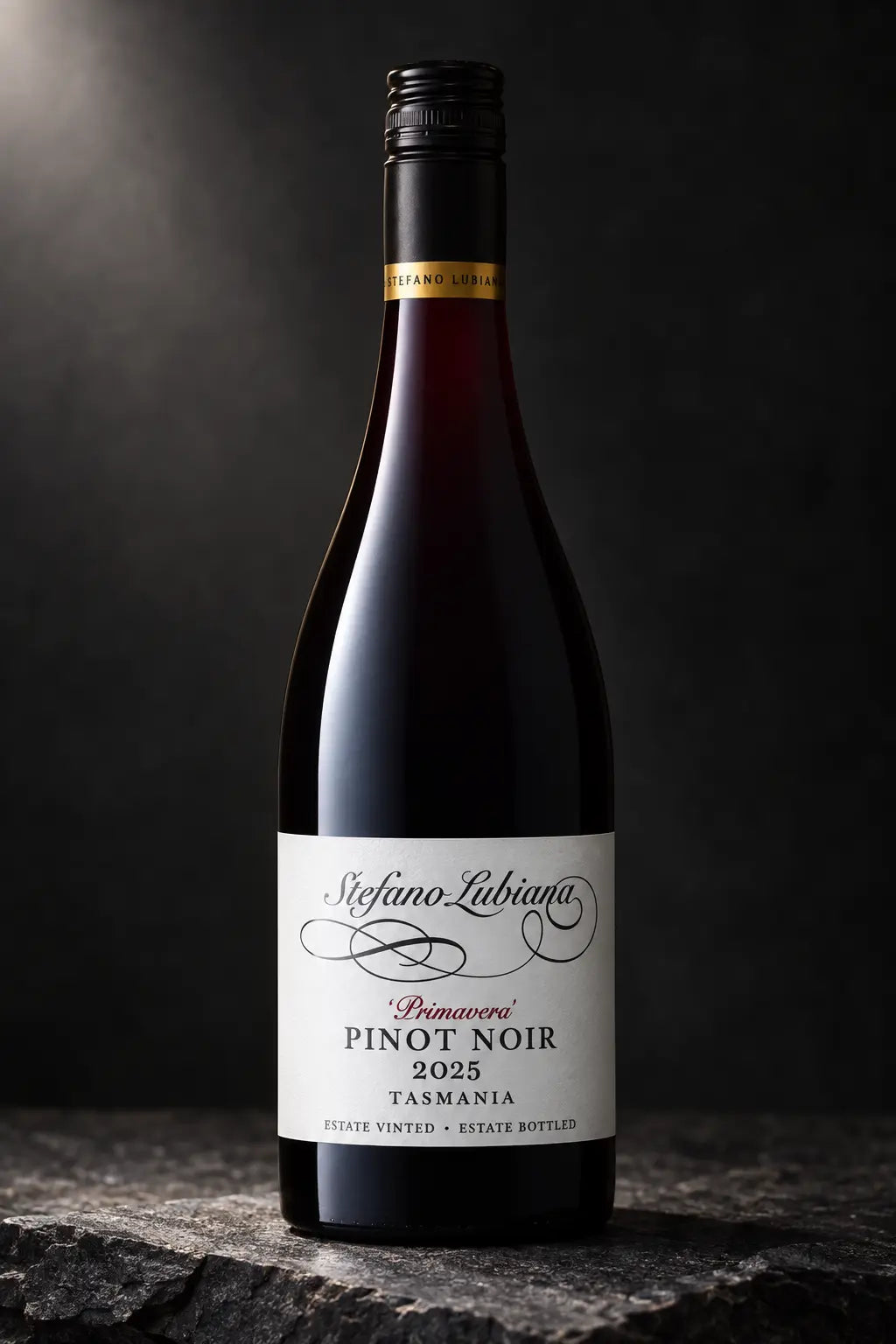 Stefano Lubiana Primavera Pinot Noir 2025 750mL bottle of red wine from Tasmania