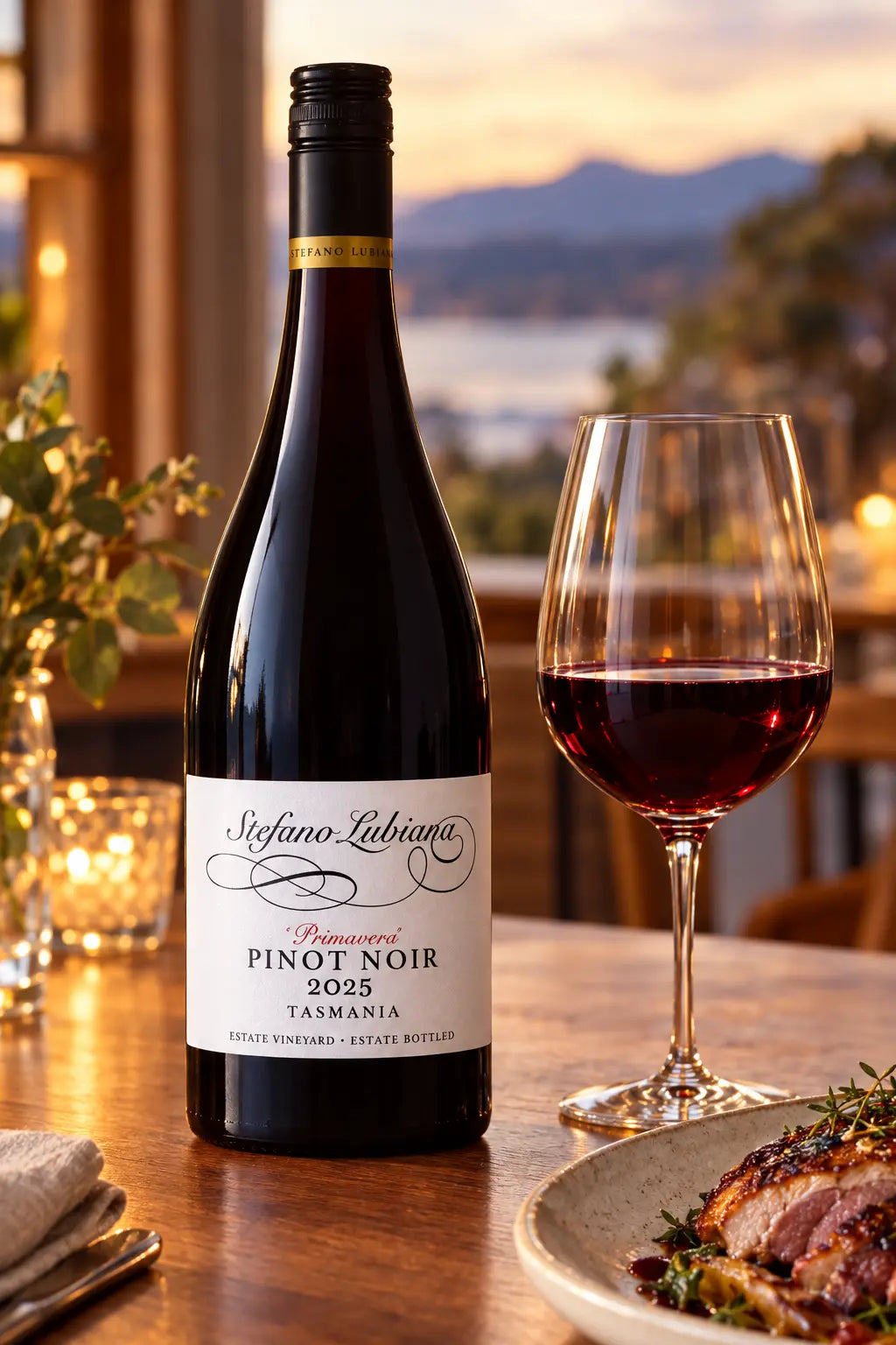 Stefano Lubiana Primavera Pinot Noir 2025 750mL bottle of red wine from Tasmania