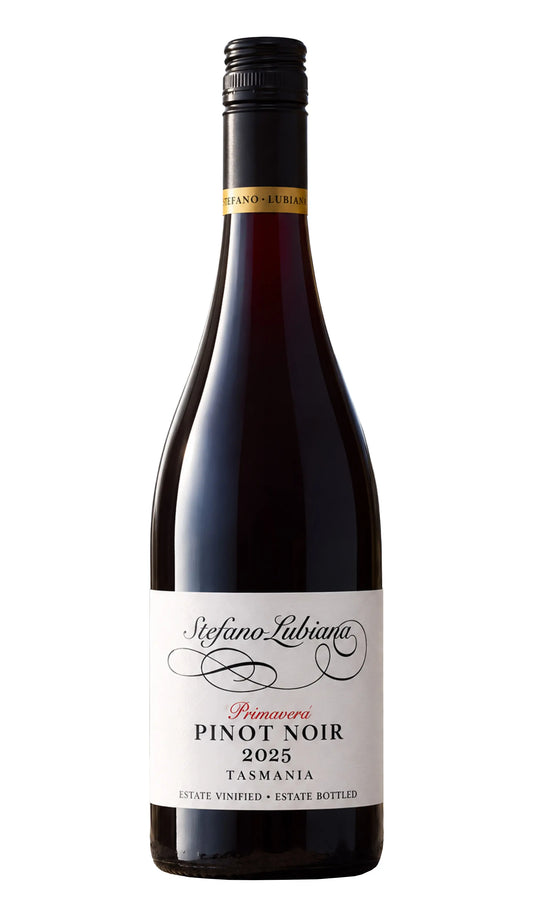 Stefano Lubiana Primavera Pinot Noir 2025 750mL bottle of red wine from Tasmania