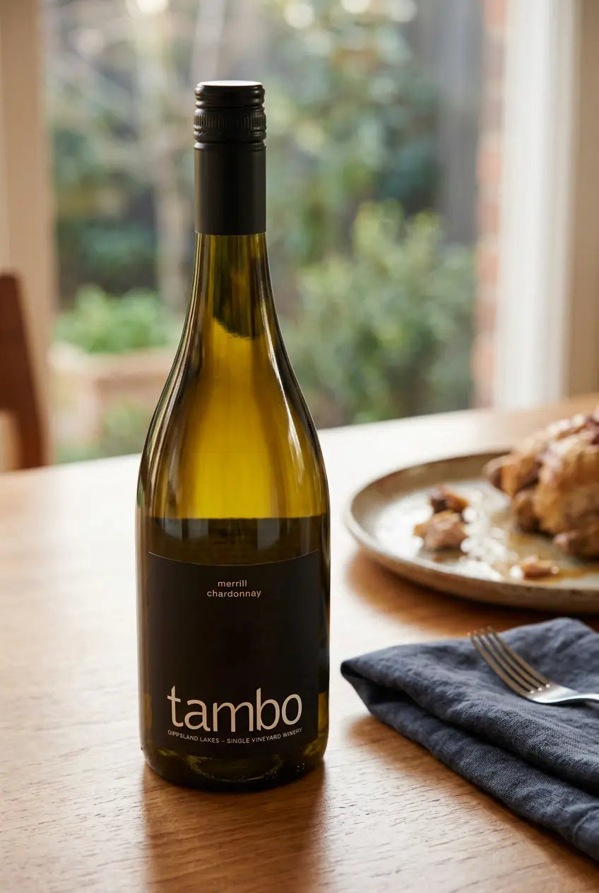 Tambo Merrill Chardonnay 2024 750mL bottle of white wine from Gippsland, Victoria.