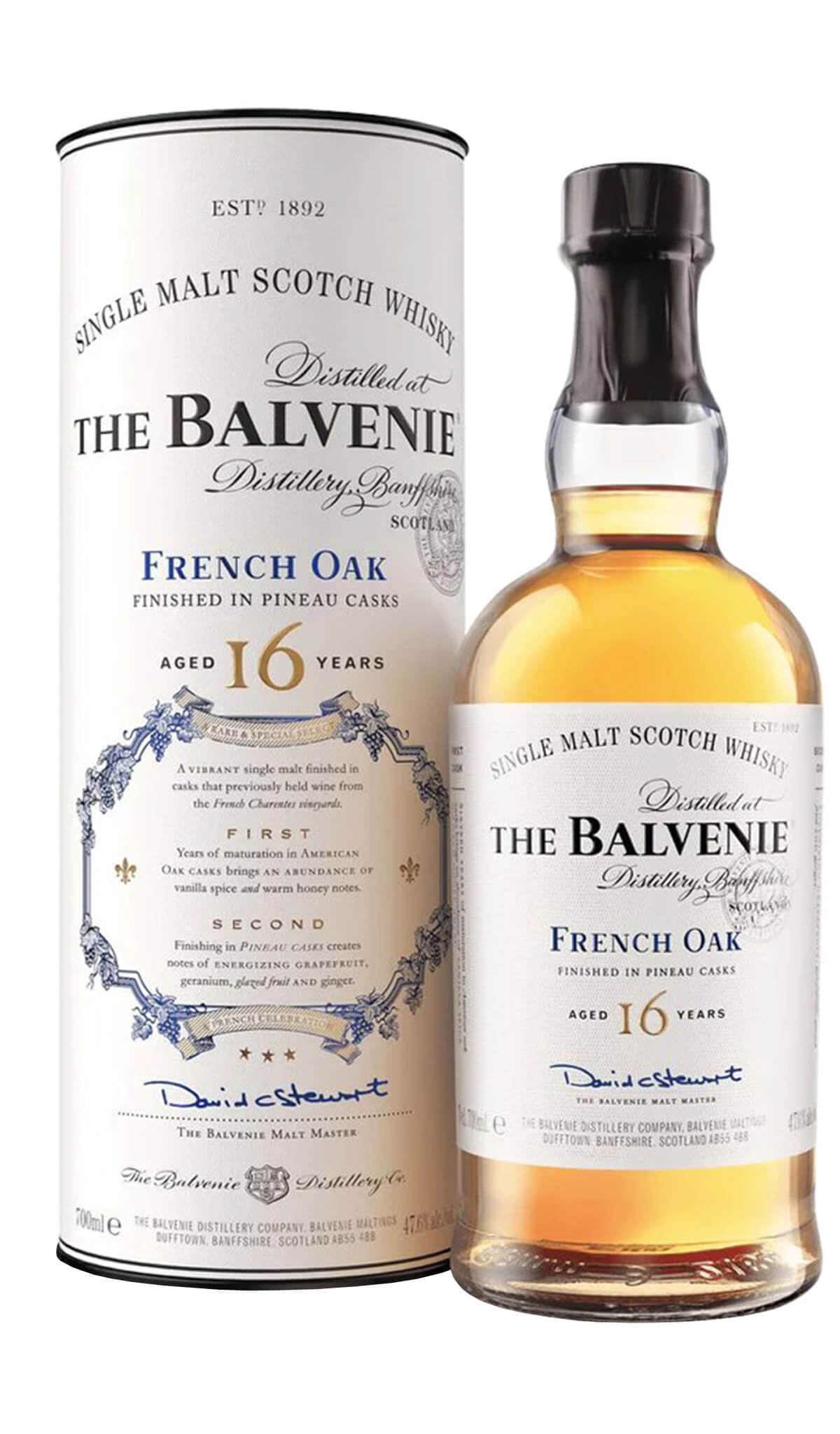 The Balvenie French Oak Pineau Cask 16 Year Old Single Malt Whisky 700ml