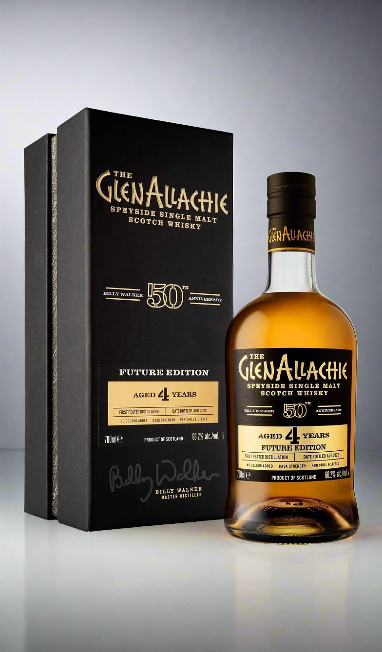 Find out more, explore the range and buy The GlenAllachie Billy Walker Future Edition Peated 4 Year Old (Scotland) available at Wine Sellers Direct - Australia's independent liquor specialists and the best prices.