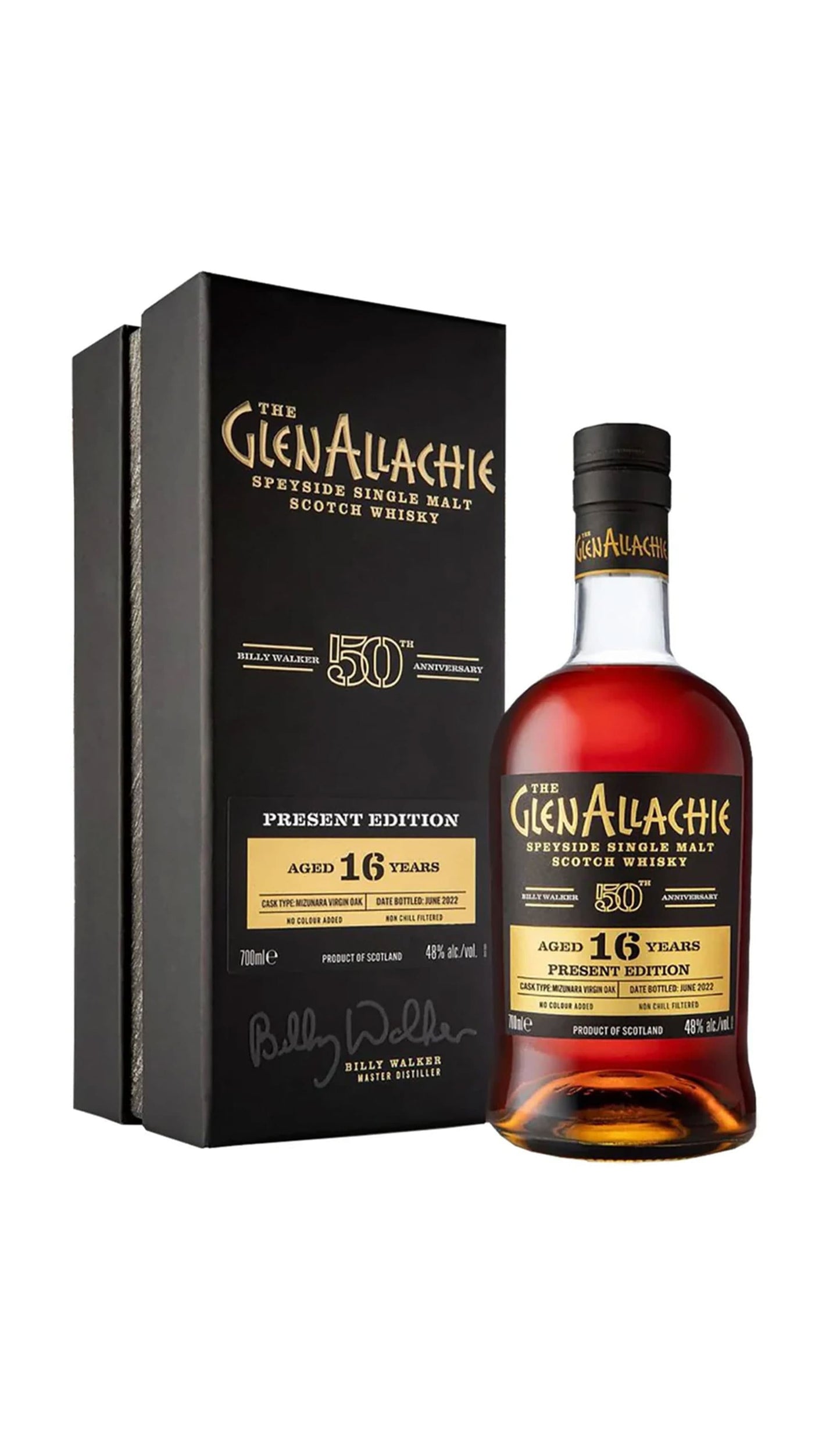 Find out more, explore the range and buy The GlenAllachie Billy Walker Present Edition 50th Anniversary 16 Year Old (Scotland) available online at Wine Sellers Direct - Australia's independent liquor specialists.