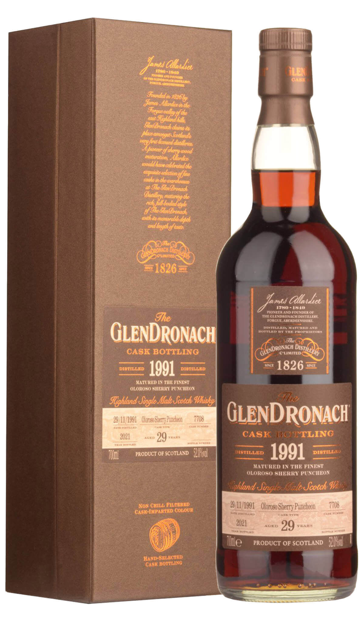 Find out more, explore the range and purchase The GlenDronach 1991 Single Cask 29 Year Old Cask 7708 Single Malt Scotch Whisky 700mL available online at Wine Sellers Direct - Australia's independent liquor specialists.