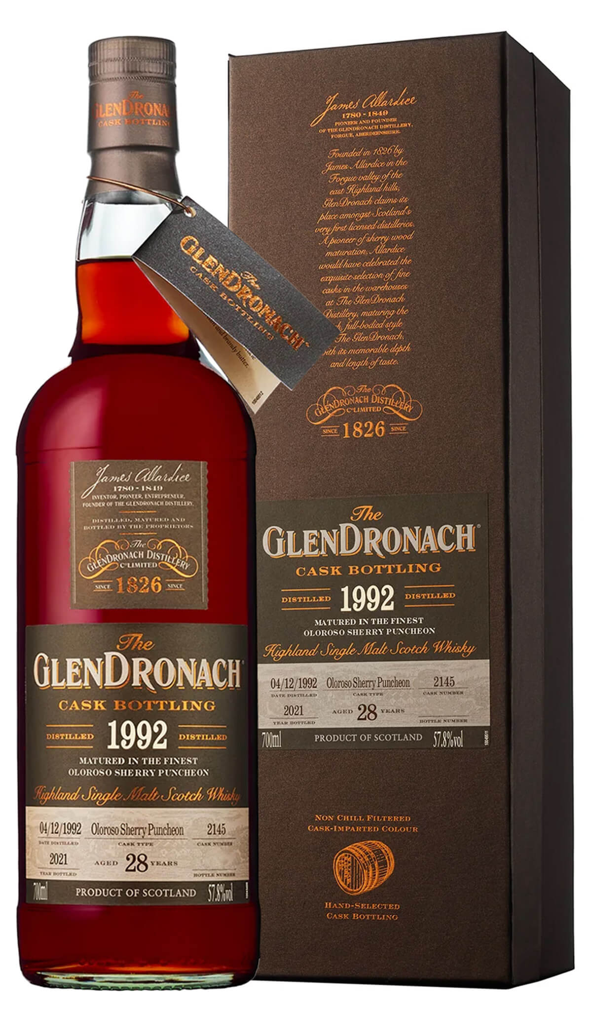 Find out more, explore the range and buy The Glendronach 1992 Single Cask 28 Year Old Cask 2145 Single Malt Scotch Whisky 700mL available online at Wine Sellers Direct - Australia's independent liquor specialists.