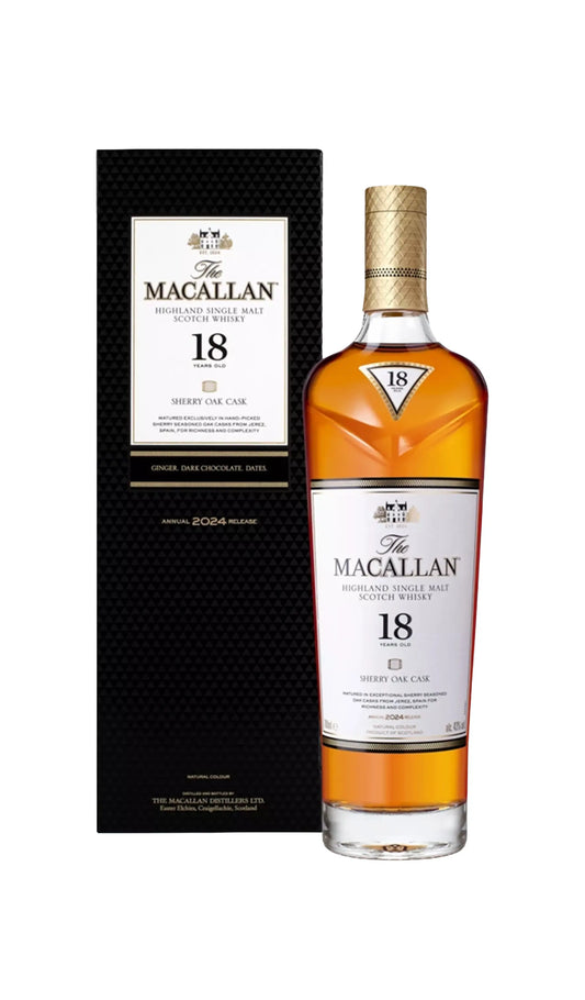Buy The Macallan Sherry Oak 18 Year Old 2024 Release 700mL online at Wine Sellers Direct's best prices.