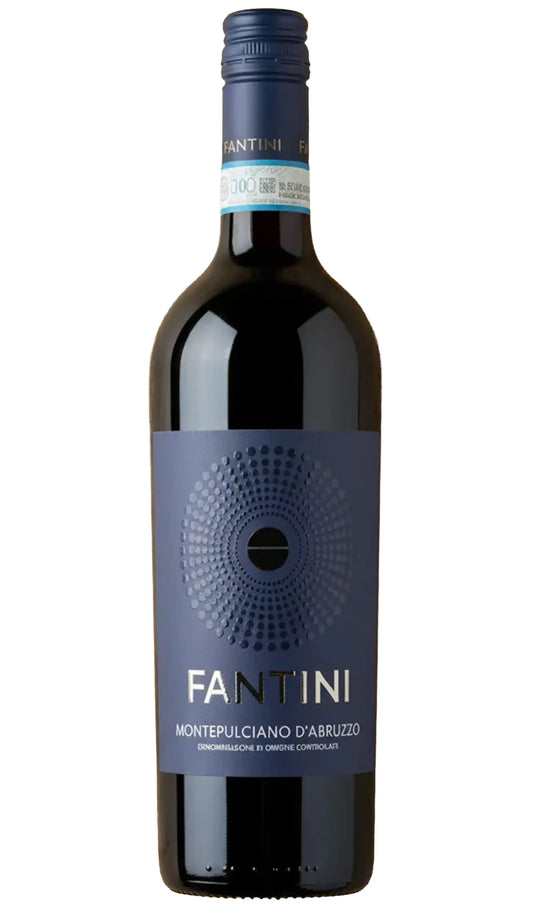 Fantini Montepulciano d'Abruzzo 2025 750ml bottle from Italy dark navy label.