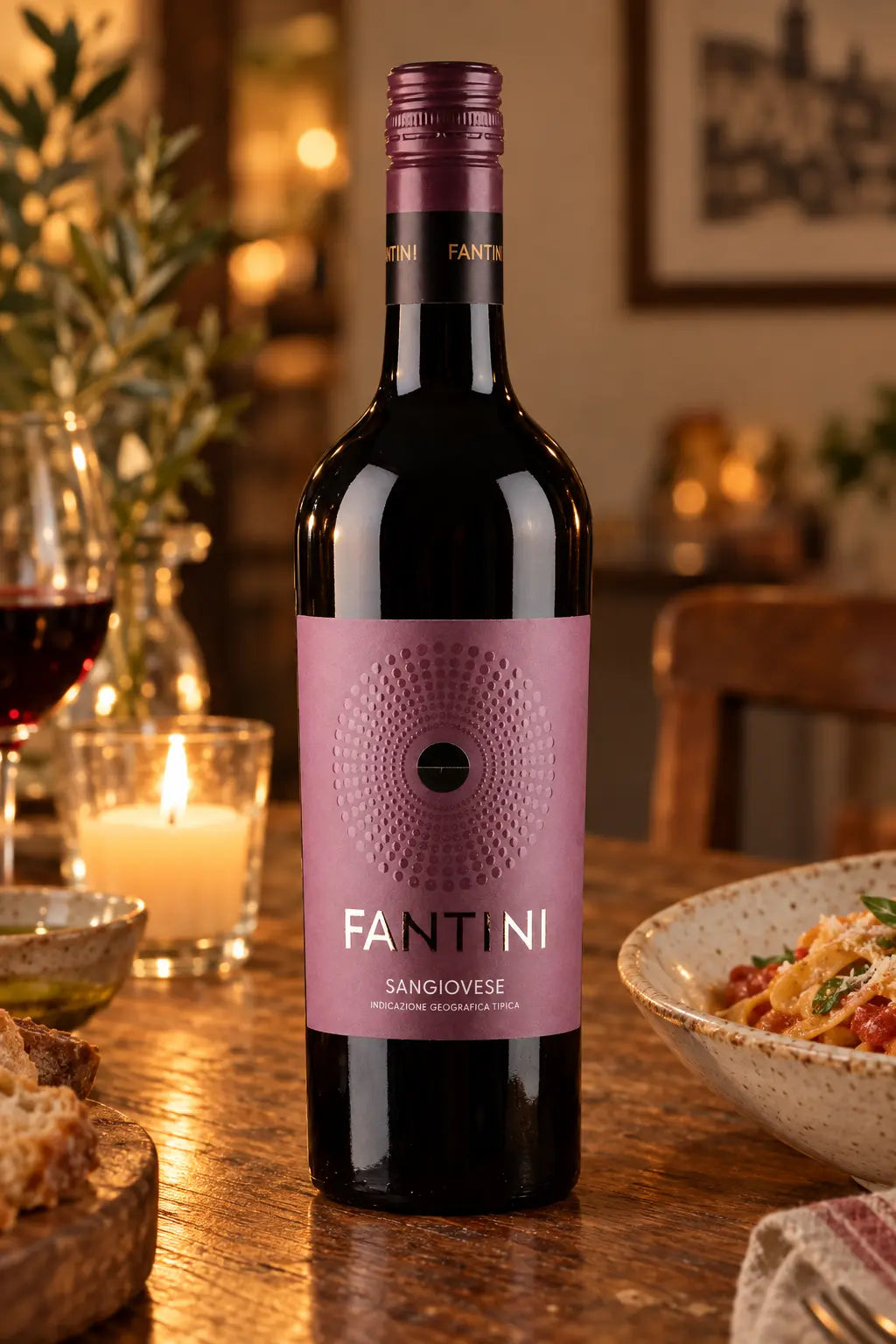 Fantini Abruzzo Sangiovese 2025 750mL bottle of red wine from Italy