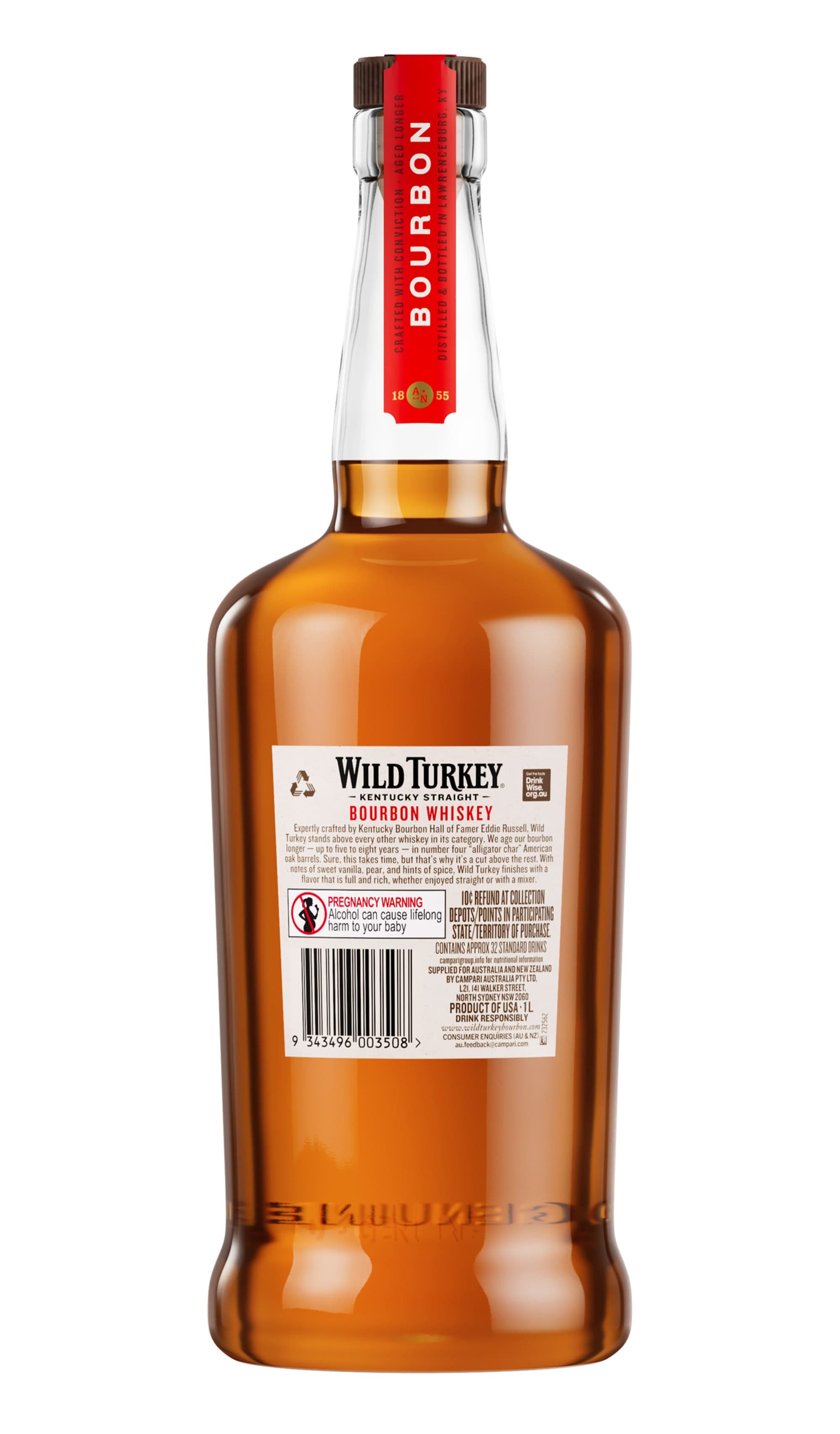 Find out more or buy Wild Turkey Kentucky Bourbon 1000mL available at Wine Sellers Direct's best prices.