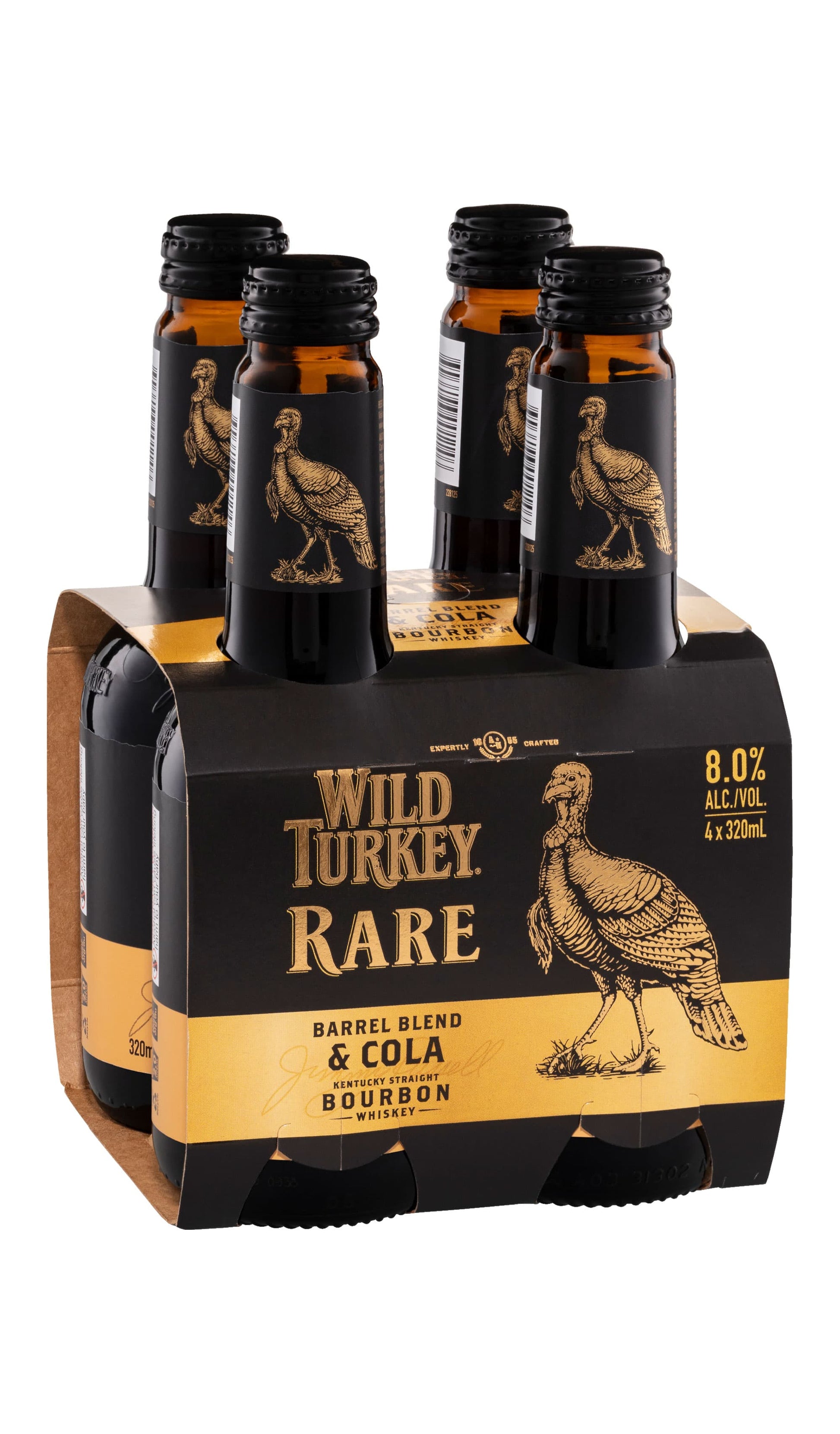 Shop Wild Turkey Rare & Cola Bottles 4x320mL available at Wine Sellers Direct's best prices.