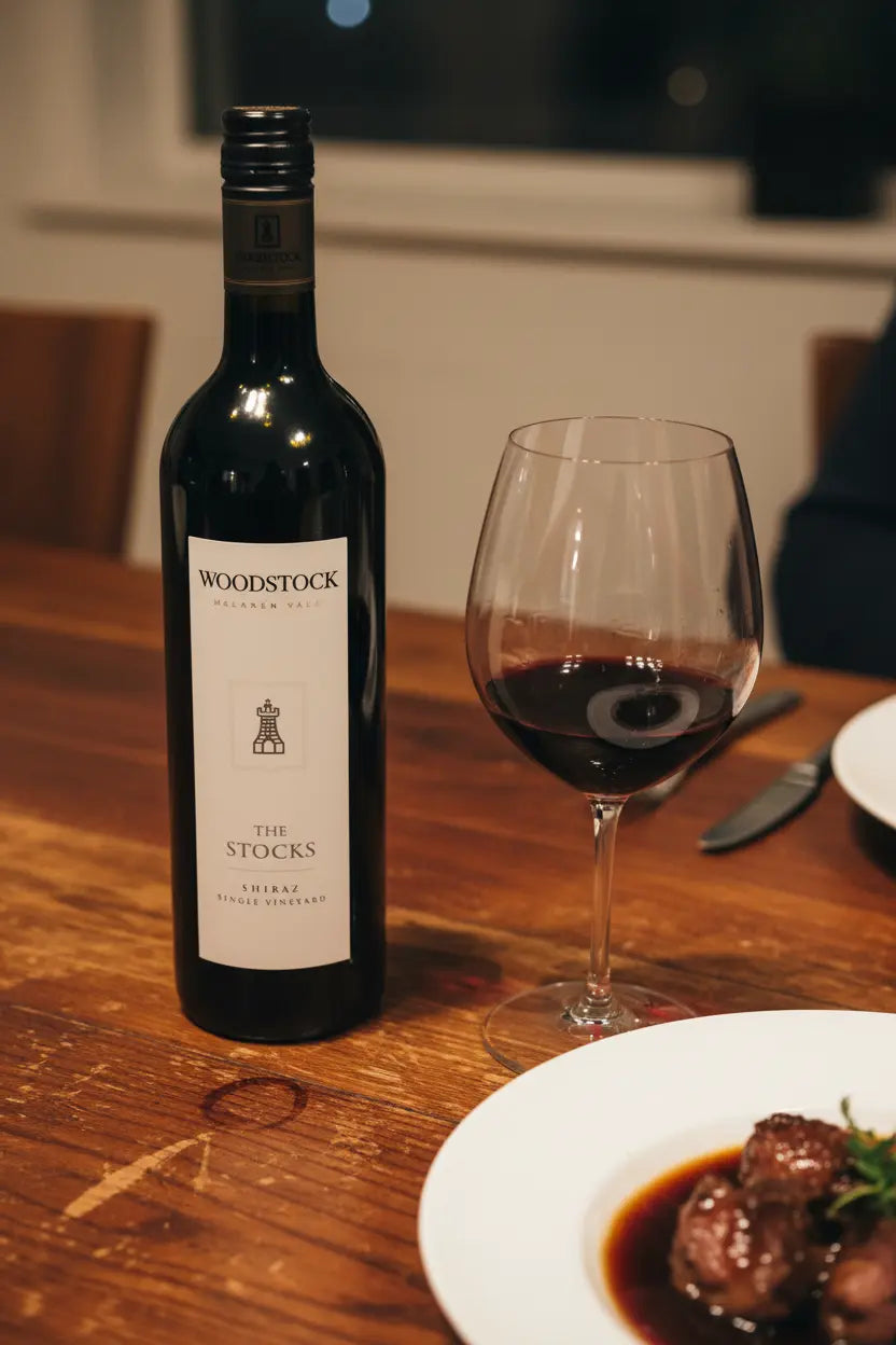 Woodstock The Stocks Shiraz 2018 750ml bottle of red wine from McLaren Vale