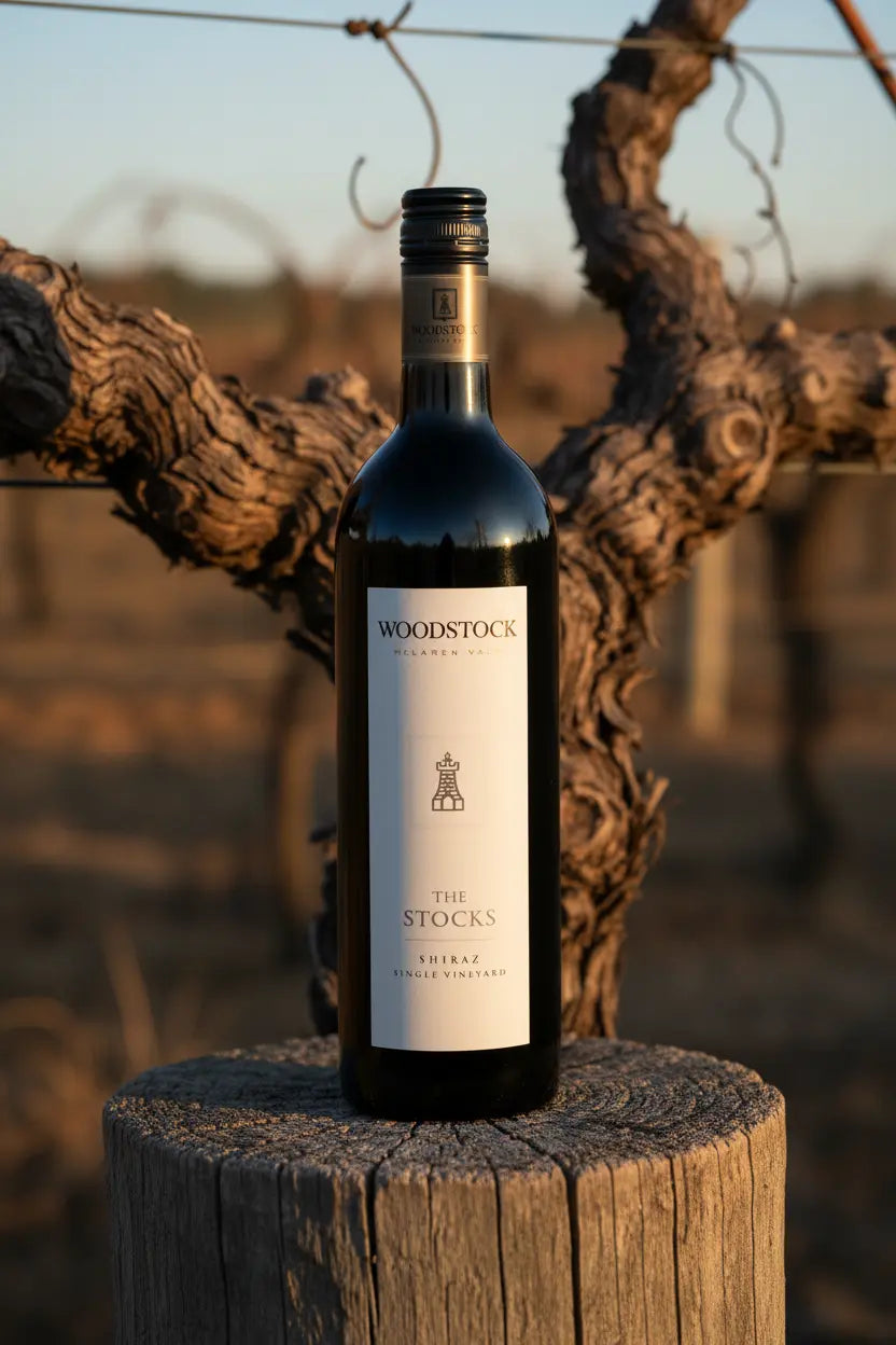 Woodstock The Stocks Shiraz 2018 750ml bottle of red wine from McLaren Vale