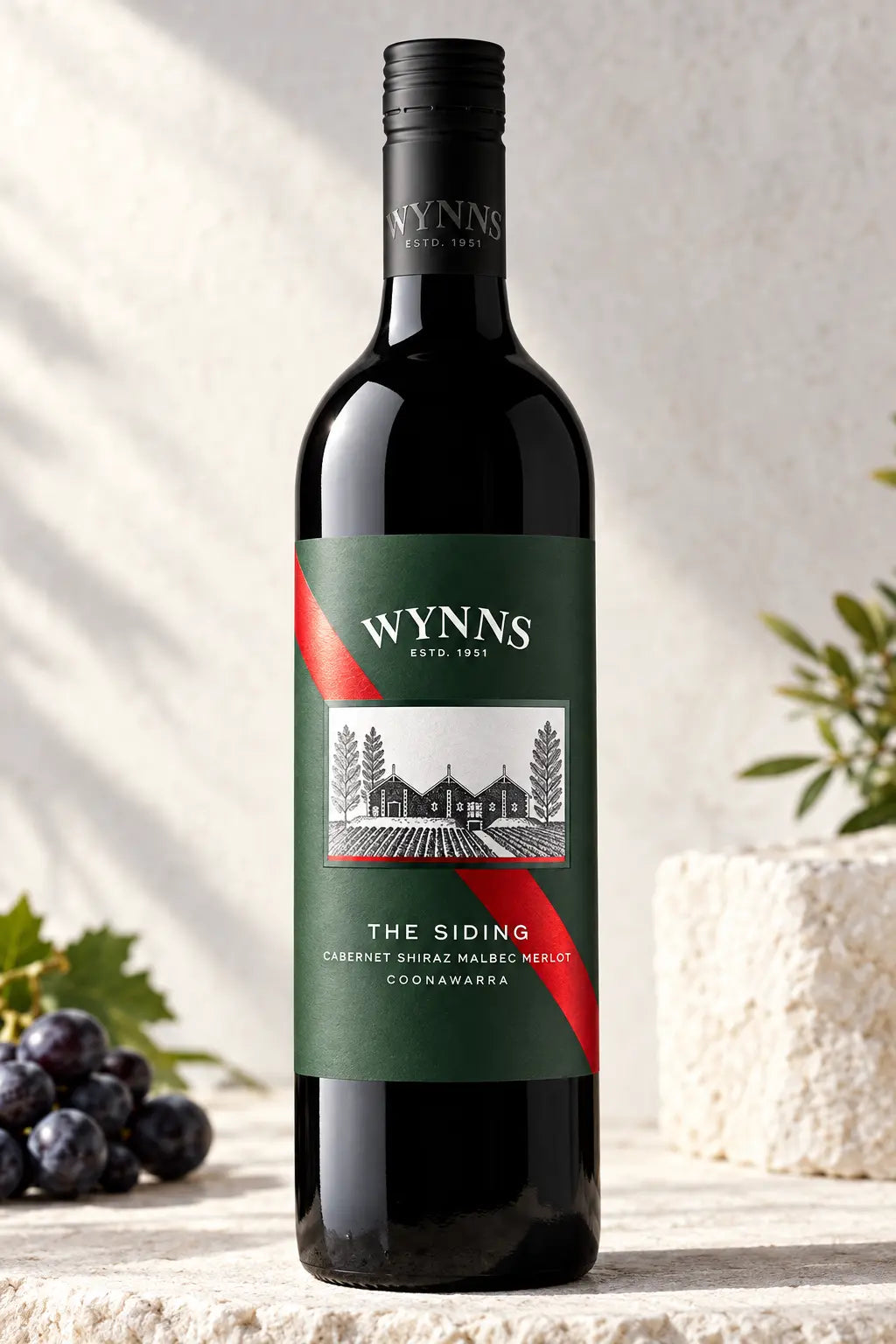 Wynns The Siding Cabernet Shiraz Malbec Merlot 2024 750mL bottle of red wine from Coonawarra