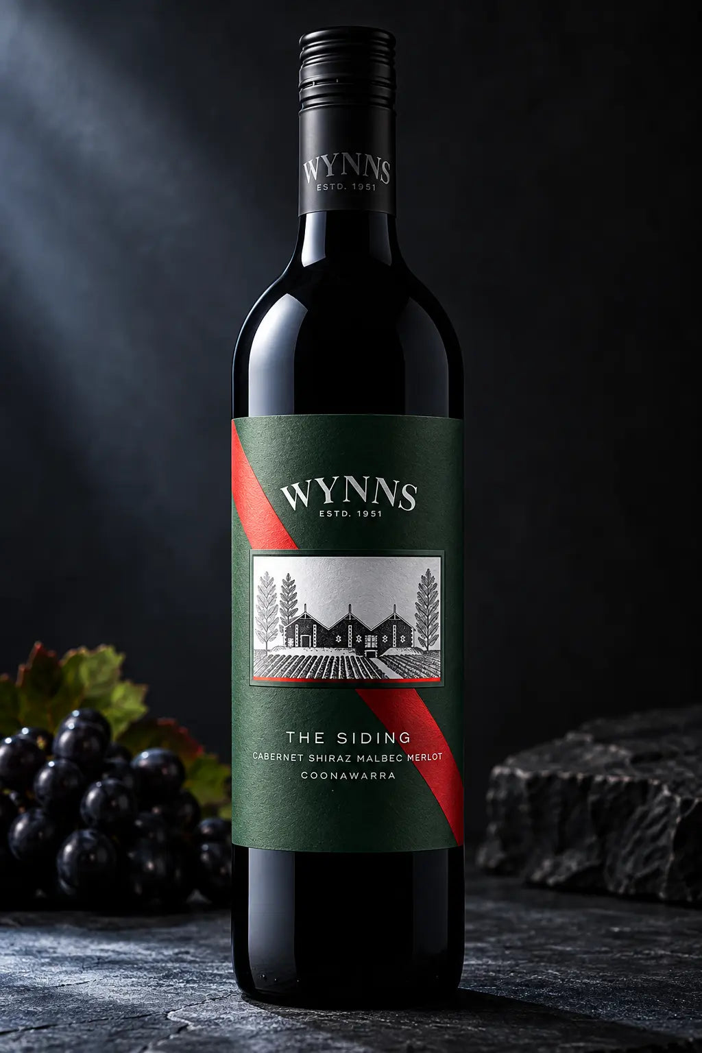Wynns The Siding Cabernet Shiraz Malbec Merlot 2024 750mL bottle of red wine from Coonawarra