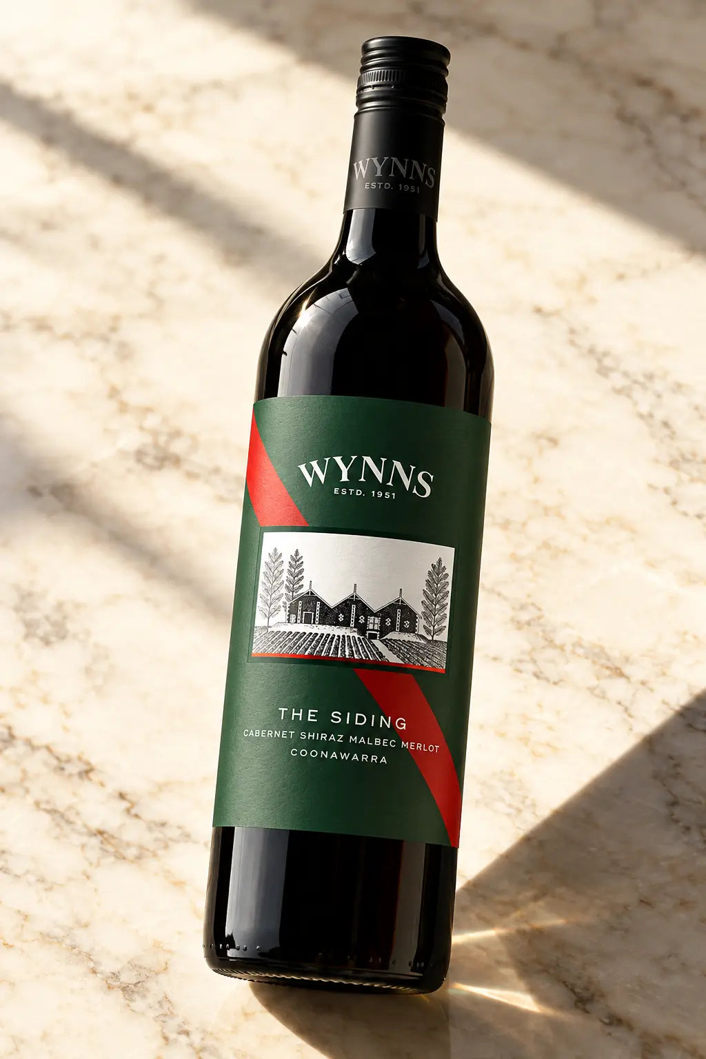 Wynns The Siding Cabernet Shiraz Malbec Merlot 2024 750mL bottle of red wine from Coonawarra