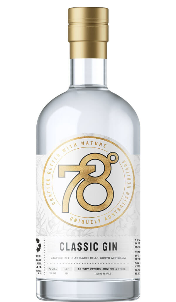 Find out more, explore the range and purchase 78 Degrees Distillery Classic Gin 700ml online at Wine Sellers Direct - Australia's independent liquor specialists.