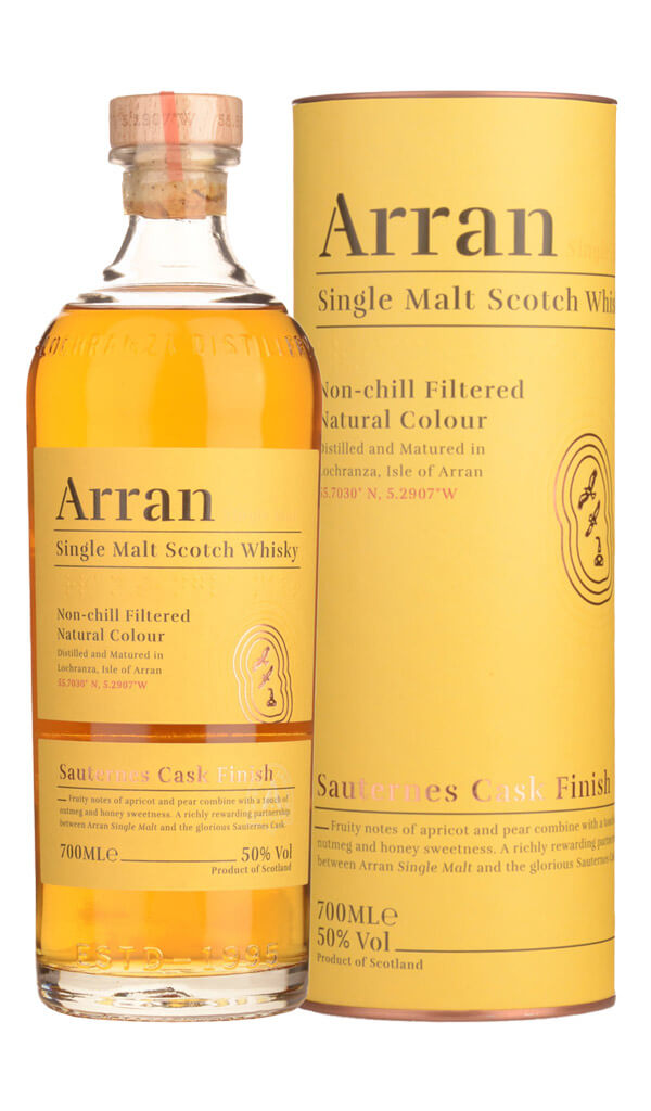 Find out more or purchase Arran Sauternes Cask Single Malt Scotch Whisky available online at Wine Sellers Direct - Australia's independent liquor specialists. 
