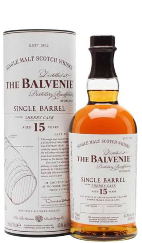 Find out more or buy The Balvenie 15 Year Old Single Barrel Sherry Cask 700ml online at Wine Sellers Direct - Australia's independent liquor specialists. 