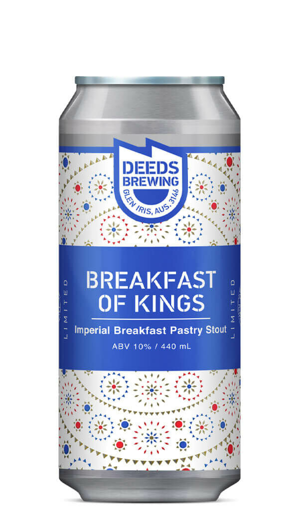 Find out more or buy Deeds Brewing Breakfast Of Kings Imperial Breakfast Pastry Stout 440ml online at Wine Sellers Direct - Australia’s independent liquor specialists.