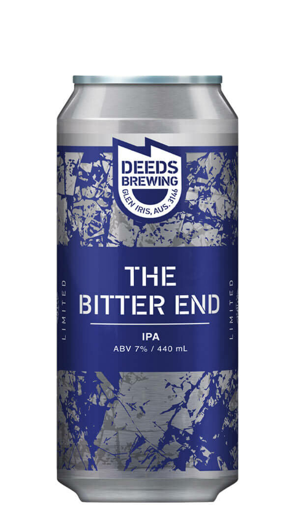 Find out more or buy Deeds Brewing The Bitter End IPA 440ml online at Wine Sellers Direct - Australia’s independent liquor specialists.