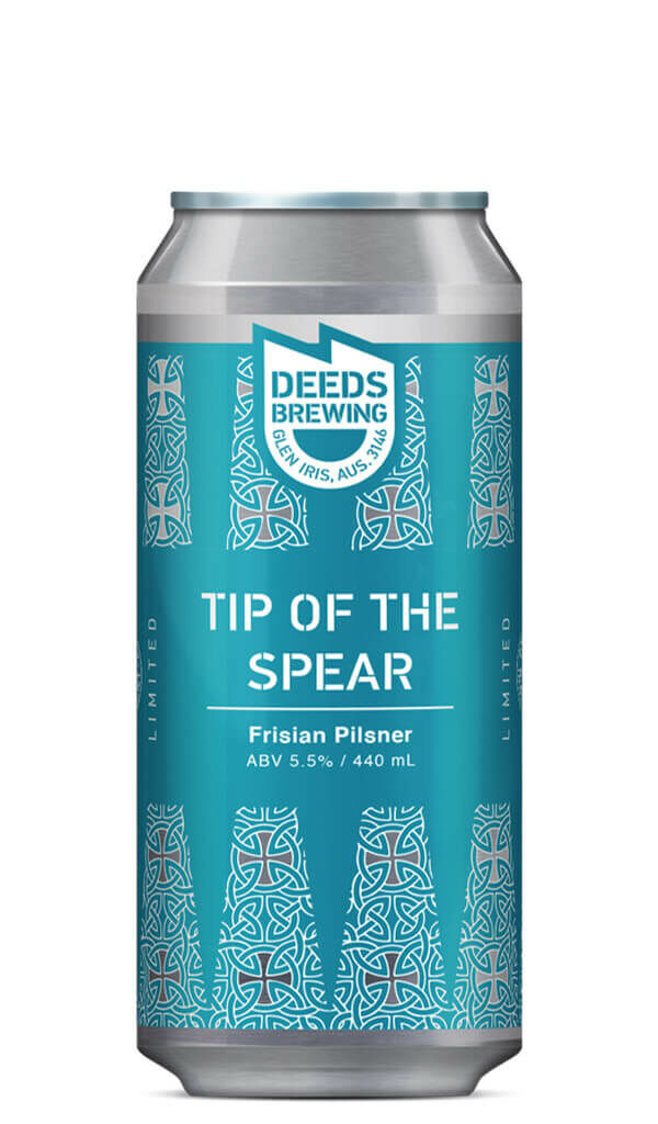 Find out more or buy Deeds Brewing Tip Of The Spear Frisian Pilsner 440ml online at Wine Sellers Direct - Australia’s independent liquor specialists.