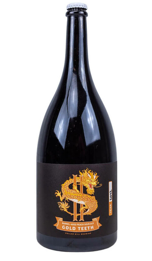 Find out more or buy Dollar Bill Brewing Gold Teeth Barrel-Aged Peach Sour Ale 2022 1500ml online at Wine Sellers Direct - Australia’s independent liquor specialists.